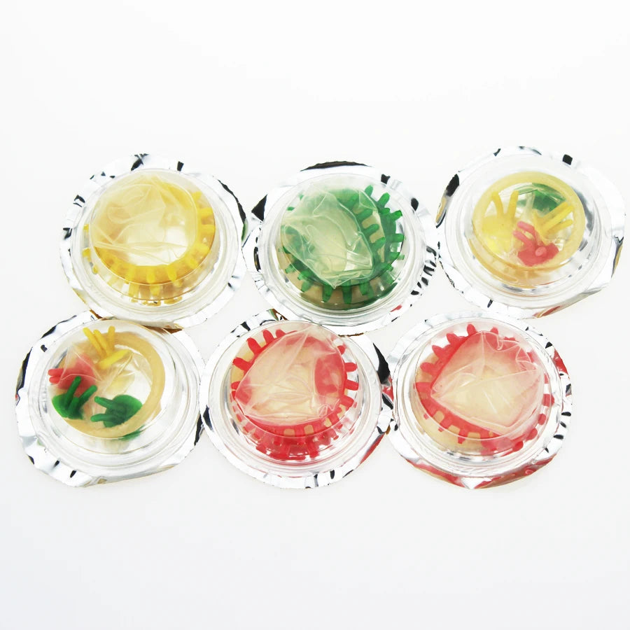 6pack thorns Condoms Adult Sensitive Dotted Ribbed Stimulate Ultra Thin Condoms Sex Toys for man