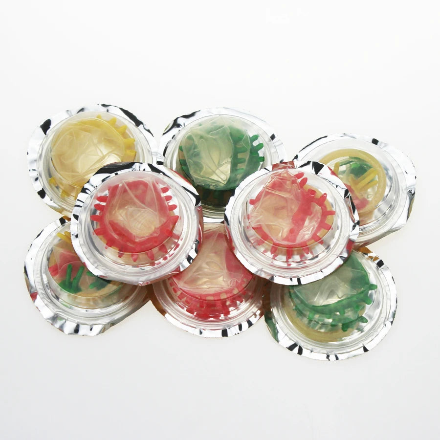 6pack thorns Condoms Adult Sensitive Dotted Ribbed Stimulate Ultra Thin Condoms Sex Toys for man