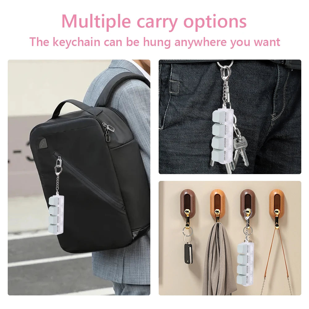 4 Keys Keyboard Keycaps Fidget Toy DIY Finger Keycaps Party Stress Relief Keyboard Caps Finger Button Fidget Decompression Toys