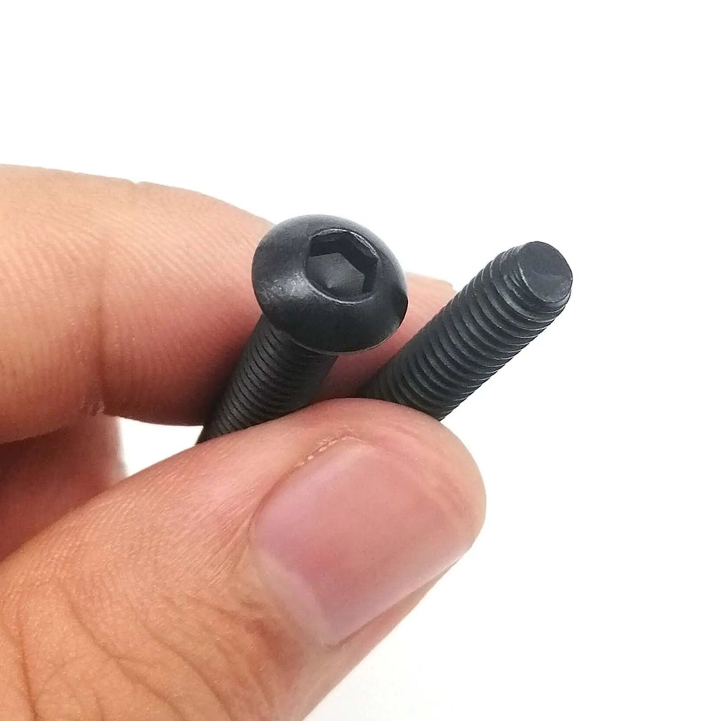 10/50pcs M1.6 M2 M2.5 M3 M4 M5 M6 M8 Black Grade 10.9 Steel ISO7380 Hexagon Hex Socket Head Button Mushroom Allen Bolt Screw