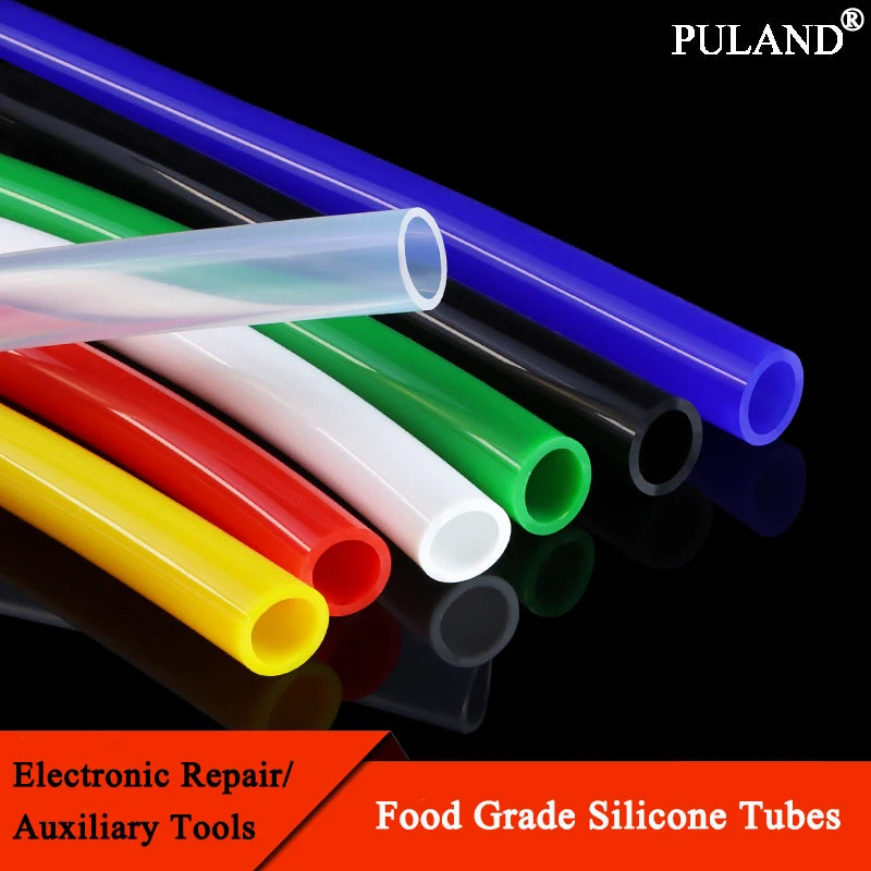 1m Colorful Silicone Tube ID 1 2 3 4 5 6 7 8 9 10 12 14 16 18 20 25mm Food Grade Tubing Flexible Drink Pipe Water Hose