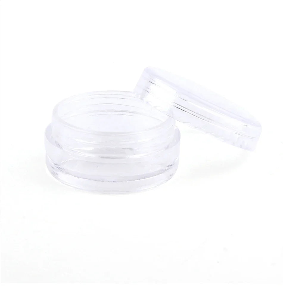 10/20/30/50Pcs Empty Plastic Bottle Jewelry Bead Refillable Bottles Small Round Cosmetic Container Storage Jars Portable Box
