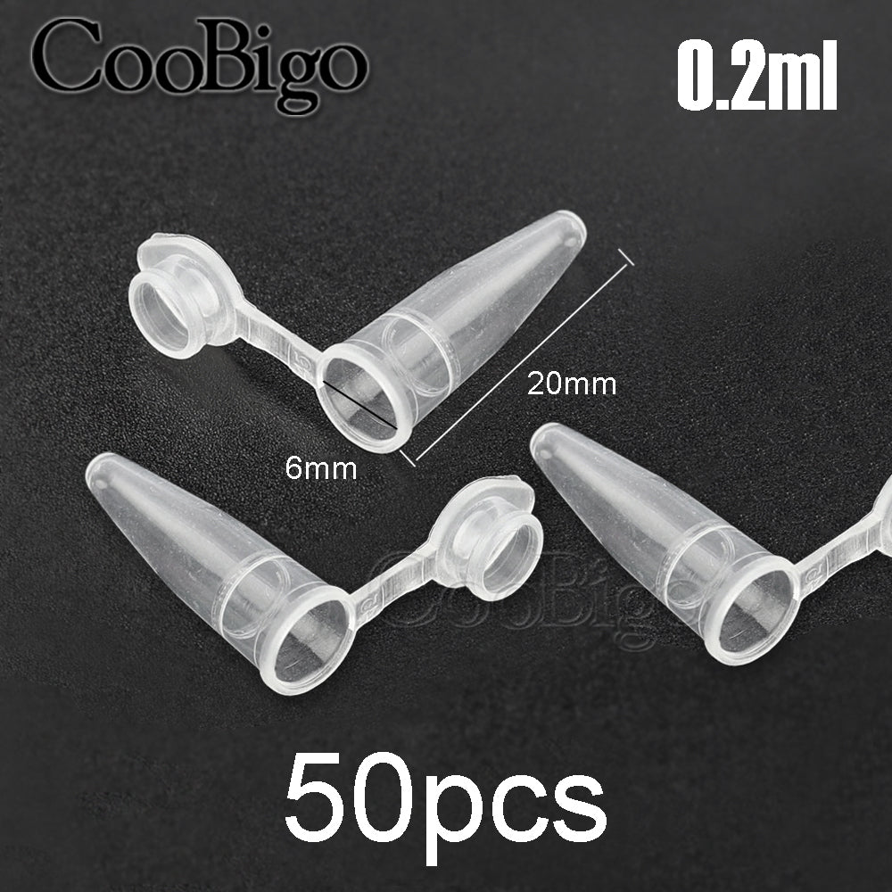 0.2-10ML Plastic Garden Seed Storage Bottles Centrifuge Tube Container with Cap Science Laboratory Test Accessories Transparent