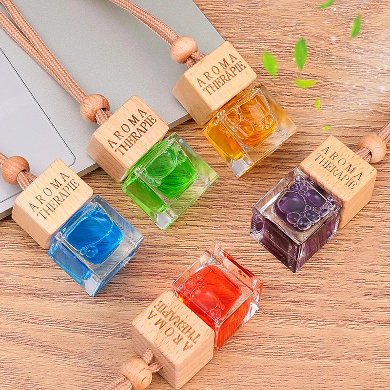 Creative Car Aromatherapy Pendant Long-lasting Fragrance Air Freshener Refillable Perfume Essential Oil Diffuser Auto Parts