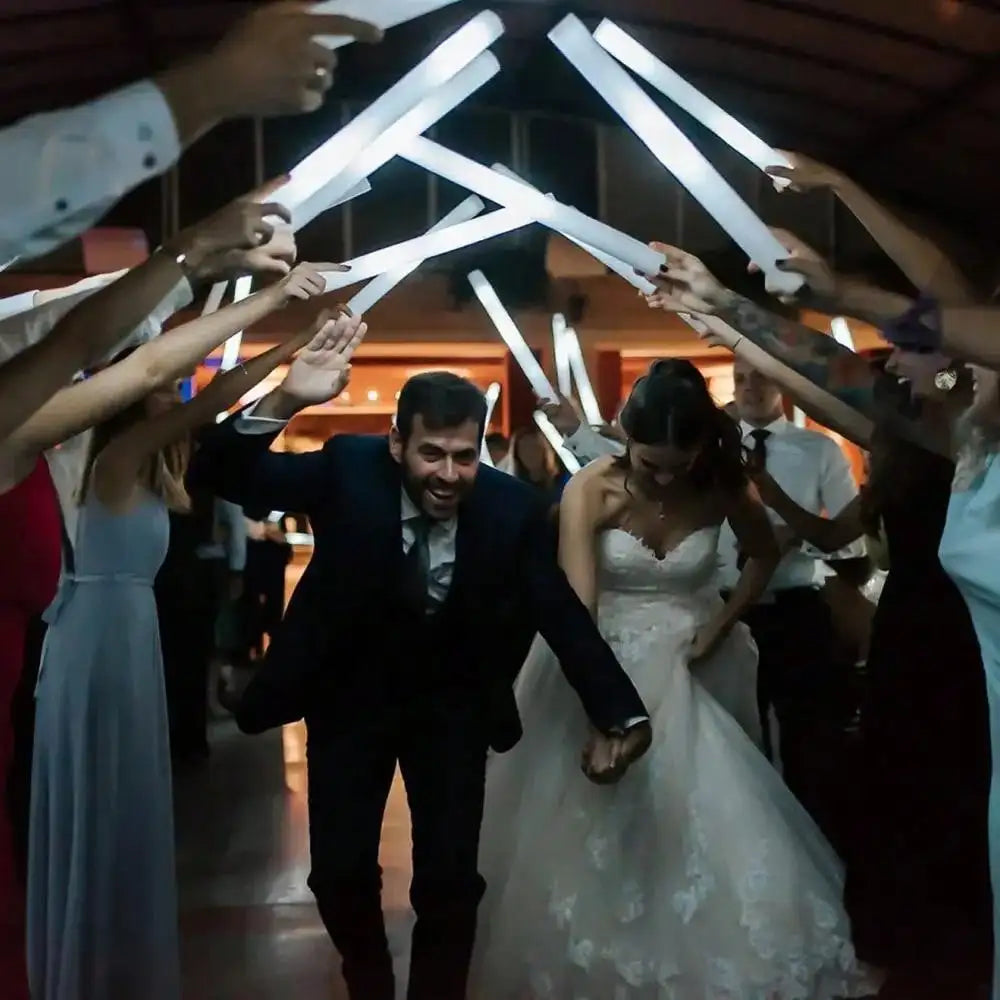 20/30pcs LED Foam Glow Sticks Cheer Tube Wedding Baton Wands 3 Modes Flashing Strobe Stick Glow in The Dark Party Supplies