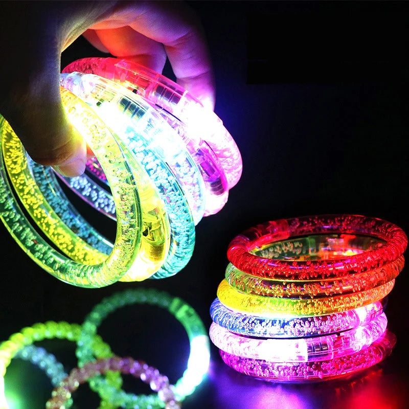 12/15/30/60Pcs Glow Sticks Bulk Colorful RGB LED Glow Foam Stick Cheer Tube Dark Light for Xmas Birthday Wedding Party Supplies