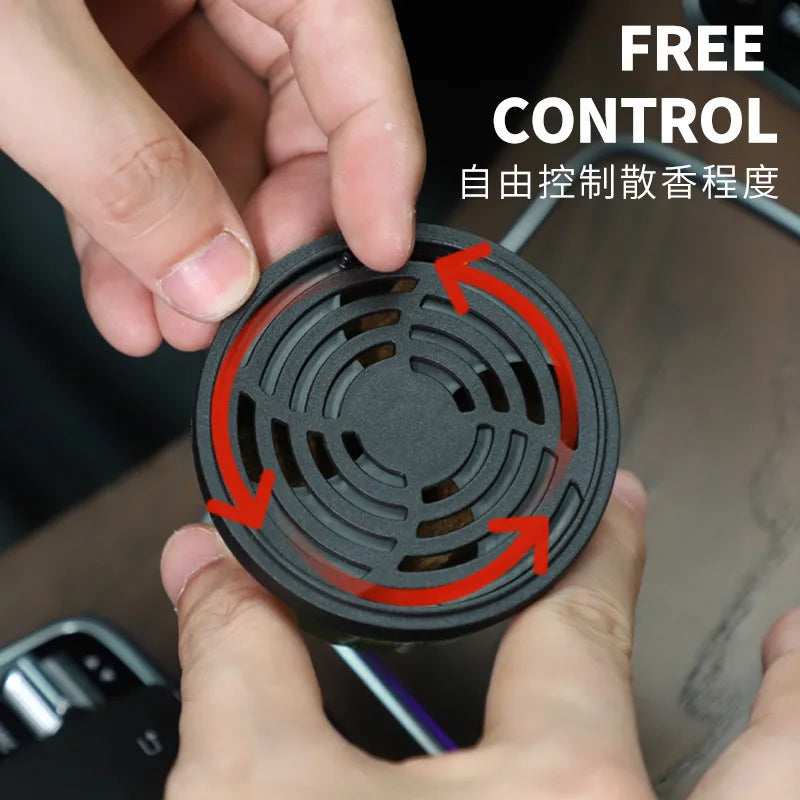 High-end car aroma diffuser, small wooden fragrance canister, car perfume, car perfume, car balm, car ornament