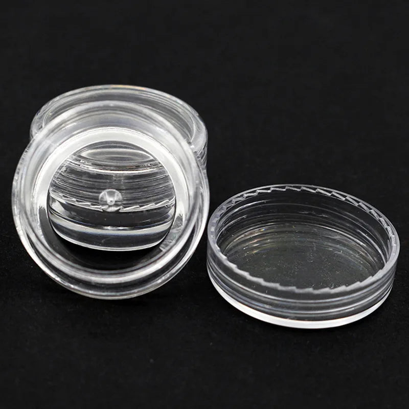 10/20/30/50Pcs Empty Plastic Bottle Jewelry Bead Refillable Bottles Small Round Cosmetic Container Storage Jars Portable Box