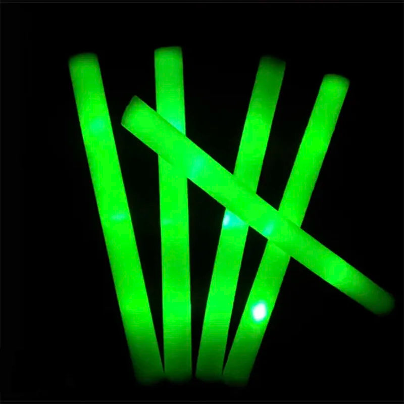 12/15/30/60Pcs Glow Sticks Bulk Colorful RGB LED Glow Foam Stick Cheer Tube Dark Light for Xmas Birthday Wedding Party Supplies