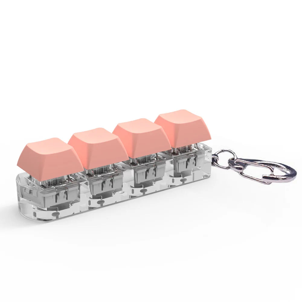 4 Keys Keyboard Keycaps Fidget Toy DIY Finger Keycaps Party Stress Relief Keyboard Caps Finger Button Fidget Decompression Toys